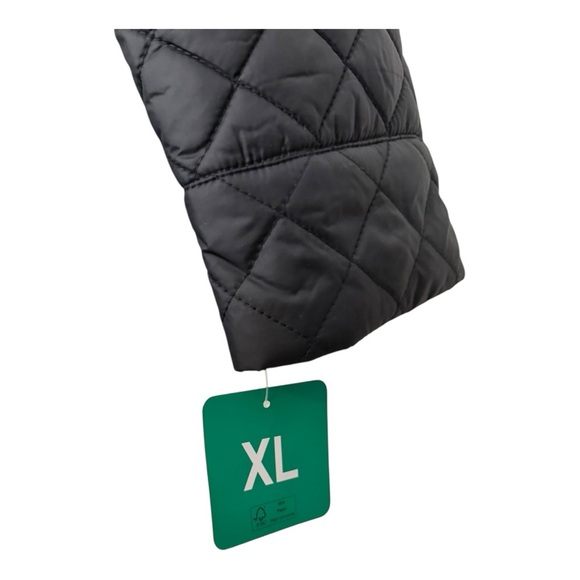 Anne Klein Black Quilted Puffer Jacket XL - Picture 5 of 5